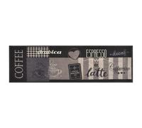 vidaXL Tappeto da Cucina Lavabile Nero caffè 45x150 cm Velluto