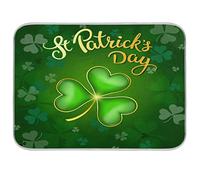 Tappeto Da Cucina Moderno Zerbino Da Esterno Happy St Patrick'S Day Green Clover Shamrock Lucky Leaves Patrick Day Ireland Indistruttibile Tappetino Di Benvenuto Per Casa Terrazzo 40X60Cm
