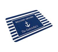 Tappeto Da Cucina Multiuso Zerbino Da Esterno Nautical Welcome Aboard Anchor Resistente Sporco Tappetino Porta Per Ingresso Casa Bagno 40X60Cm
