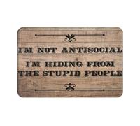 Tappeto Da Cucina Multiuso Zerbino Di Benvenuto I Not Antisocial I'M Hiding From The Stupid People Morbido Tappetino Di Benvenuto Per Terrazzo Cucina Interno 40X60Cm