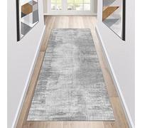 Tappeto da Cucina Passatoia Antiscivolo Lavabile,Tappeto Cucina Antiscivolo Grigio Chiaro Tappeto Cucina Stretto e Lungo Tappeto Corridoio Runner Per Casa Cucina ,Camera da Letto,Grigio,50x220cm