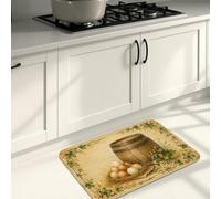Tappeto da cucina per pavimento, design rustico con mucca e maiali, imbottito a molla, comodo, lavabile, decorativo, per lavelli da cucina, lavanderia, bagno, 50 x 78 cm