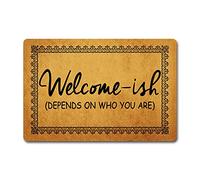 Tappeto Da Cucina Resistente Sporco Zerbino Entrata Welcome-Ish Depends On Who You Are Indistruttibile Tappetino Di Benvenuto Per Ingresso Interno Cortile 40X60Cm