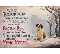 Tappeto Da Cucina Resistente Zerbino Ingresso Saint Bernard I'M Right Here Inside Your Heart Morbido Tappetini Da Bagno Per Terrazzo Cucina Interno 40X60Cm