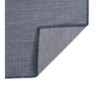 Tappeto da Esterni a Tessitura Piatta 100x200 cm Blu
