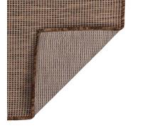 Tappeto da Esterni a Tessitura Piatta 100x200 cm Marrone
