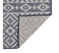 Tappeto da Esterni a Tessitura Piatta 120x170 cm Strisce Blu