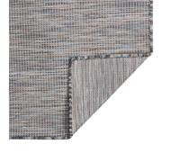 Tappeto da Esterni a Tessitura Piatta 80x150 cm Marrone e blu