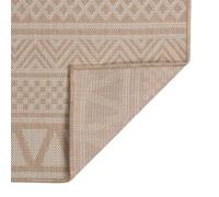 Tappeto da Esterni a Tessitura Piatta 80x150 cm Strisce Marroni