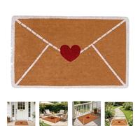 Tappeto da esterno a forma di cuore, materiale antiscivolo e resistente all'usura, ideale per la decorazione della casa e del giardino