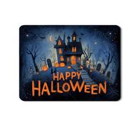 Tappeto Da Esterno Antiscivolo Zerbino Di Benvenuto Halloween Spooky Haunted House And Pumpkin Classico Tappetino Porta Per Ingresso Terrazzo Casa 40X60Cm