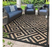 Tappeto Da Esterno Impermeabile In Plastica, Tappeti Per Terrazzo Da Esterno Lavabili, Reversibile Tappetino Da Campeggio Antiscivolo con Fori Di Fissaggio, Antipioggia Portatile Quadrato Tappeto