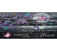 Tappeto Da Esterno Multiuso Zerbino Entrata Always On My Mind Forever In Heart Love Quote Butterfly Resistente Tappetino Porta Per Ingresso Interno Cucina 40X60Cm