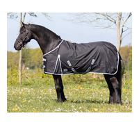 Tappeto da esterno per cavalli dal collo grosso QHP 300g Noir 165 cm (lunghezza totale: 215 cm)