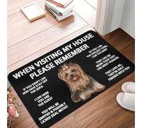 Tappeto Da Esterno Resistente Zerbino Esterno When Visiting My House Please Remember Yorkshire Terrier Yorkie Facile Da Pulire Tappetino Di Benvenuto Per Terrazzo Bagno Casa 40X60Cm