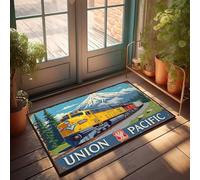 Tappeto da esterno Union Pacific: viaggio attraverso paesaggi panoramici zerbino zerbino tappetino di benvenuto tappeto per interni antiscivolo autunno tappeto (65 x 90 cm)
