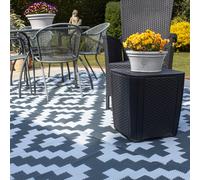 Tappeto per esterni Valiant per patio e terrazze, grigio geometrico (3,6 x...