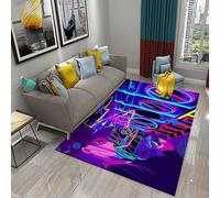 Tappeto Da Gaming Cyberpunk Neon 3D Fluorescente Circuito Stampato Illusione Colorata Tappeto Antiscivolo Per Ragazzi Adolescenti Gamer Camera Soggiorno Sala Giochi Casa (Colore 4,140x200cm)