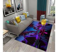 Tappeto Da Gaming Cyberpunk Neon 3D Fluorescente Circuito Stampato Illusione Colorata Tappeto Antiscivolo Per Ragazzi Adolescenti Gamer Camera Soggiorno Sala Giochi Casa (Colore 5,160x200cm)