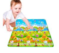 Tappeto da gattonamento per bambini piccoli, morbido tappeto per bambini, pieghevole, impermeabile, grande, 71 x 79 pollici, tappetino in schiuma EVA per bambini, dalla nuova nascita