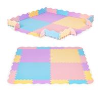 Tappeto da gioco a puzzle in schiuma EVA con recinto 141,5 × 141,5 cm, 24 pz IPLAY