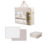 Tappetino da gioco in schiuma reversibile impermeabile - grande formato 180 x 150 cm, pieghevole con borsa - Include 12 palline colorate e bordi rimovibili - risveglio e sicurezza del bambino - fin