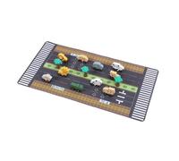 Tappeto da gioco per bambini con 3 giocattoli per auto, colori vivaci, 120x80 cm