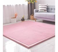 Tappeto da Gioco per Bambini in Velluto Corallo, Tappeto per La Cameretta dei Bambini Spesso 1,2'' per Gattonare E Giocare, Tappeto Antiscivolo, Pink, 180 * 200CM/70.87 * 78.74INCH