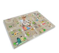 Tappeto da gioco per bambini, per bambini, per ragazzi e ragazze, tappeto da gioco, per costruzione, area educativa della città, per camera da letto e sala giochi (B, 100 x 160 cm)