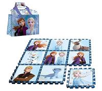 Tappeto da gioco per bambini, tappeto puzzle, 9 pezzi, antiscivolo, lavabile, con borsa (Frozen)