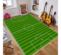 Tappeto da Gioco per Campo Calcio per Bambini per Camera Letto Soggiorno Decorazione Della Stanza dei Bambini Gioco Interattivo Genitore-Figlio Morbido Pieghevole Lavabile in Lavatrice J60*90CM