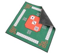 Tappeto da Gioco per Mahjong Verde in Gomma, Copri Tavolo | Riduce il Rumore delle Tessere, Riutilizzabile, Motivi Classici, per Domino e Mahjong