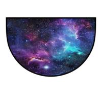Tappeto da ingresso a semicerchio, per interni, per ingresso, stelle | Zerbino per interni e esterni, 91,4 x 61 cm, con retro antiscivolo, assorbe l'acqua, lavabile, per cucina, bagno