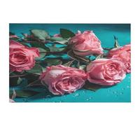 Tappeto da ingresso con rose sul tavolo, antiscivolo, morbido, con retro in gomma, super assorbente, per ingresso, camera da letto, ufficio, cucina, decorazione per la casa