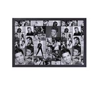 Tappeto Da Ingresso Elvis Presley Nero Bianco Non-Slip 60cm x 40cm