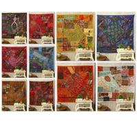 Tappeto Da Parete Decorativo Huge Sari Con Perline E Paillettes Ricamato 5 Pezzi