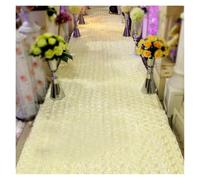 Tappeto da Passatoia per Matrimoni Corridore del corridoio tappeto romantico con petali di rosa bianca larghezza 1,4 m for centrotavola sullo sfondo nozze, bomboniere, decorazioni for feste(Color1)