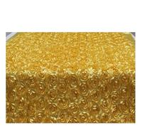 Tappeto da Passatoia per Matrimoni Corridore del corridoio tappeto romantico con petali di rosa bianca larghezza 1,4 m for centrotavola sullo sfondo nozze, bomboniere, decorazioni for feste(Gold)