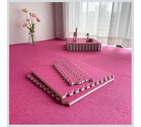 Tappeto Da Pavimento In Patchwork Di Cotone E Lino Tappeto Da Palestra 30x30 Cm Tappetino A Puzzle Per Pesi Da Fitness Adatto A Tutte Le Stagioni(Rose Pink,10 pcs)