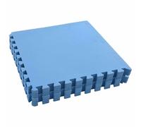 Tappeto da pavimento per piscina, 12 pezzi, blu, 32 m², in schiuma EVA, per piscina e vasca idromassaggio, base antiscivolo in schiuma ad alta densità, impermeabile e facile da pulire, imbottito