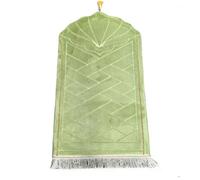 Tappeto Da Preghiera 65x110cm, Spesso, Imbottito In Modo Irregolare E Antiscivolo; Tappeto Portatile Per La Salat Quotidiana, La Meditazione E Il Ramadan(Verde)