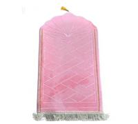 Tappeto Da Preghiera 65x110cm, Spesso, Imbottito In Modo Irregolare E Antiscivolo; Tappeto Portatile Per La Salat Quotidiana, La Meditazione E Il Ramadan(Pink)