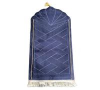 Tappeto Da Preghiera 65x110cm, Spesso, Imbottito In Modo Irregolare E Antiscivolo; Tappeto Portatile Per La Salat Quotidiana, La Meditazione E Il Ramadan(Blu)
