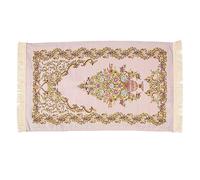 Tappeto da Preghiera Vaso Ricamato Morbido Poliestere Doppio Strato Tappeto da Pellegrinaggio per la Casa Moschea Resistente Antiscivolo Comodo Tappetino da Meditazione 110x70 cm (Viola chiaro)