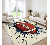 Tappeto da salotto calcio americano, per ragazzi, 80 x 150 cm, per camera | Sport Concorso Camera Bambini Tappeto Salone Morbido Lavabile in Lavatrice Antiscivolo per Cucina Sala da Pranzo