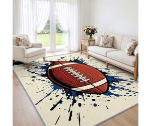 Tappeto da salotto calcio americano, per ragazzi, 80 x 150 cm, per camera | Sport Concorso Camera Bambini Tappeto Salone Morbido Lavabile in Lavatrice Antiscivolo per Cucina Sala da Pranzo
