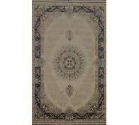 Tappeto Da Soggiorno Di Lusso 7x10 Con Accenti Tradizionali E Motivi Floreali