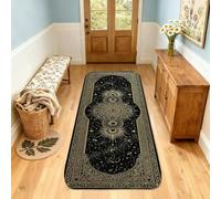 Tappeto da sole in stile bohémien, con luna mistica e stelle, antiscivolo, resistente allo sbiadimento, estetico per la casa, per cucina, ingresso, comodino, porta, corridoio, 6 x 1,5 m