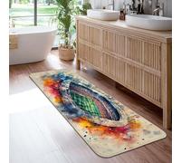 Tappeto da stadio, sportivo, dinamico spettatori sul campo, nessuno verde, antiscivolo, estetico, rettangolare, tappeto per pavimento di casa, cucina, corridoio, lavanderia, ingresso, decorazione 6 x