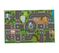 Tappeto da strada per bambini 20x32'' Tappeto da pista per auto Tappetino da gioco per bambini antiscivolo Vita cittadina Divertimento nel traffico Tappetino per gattonare per, impara e di